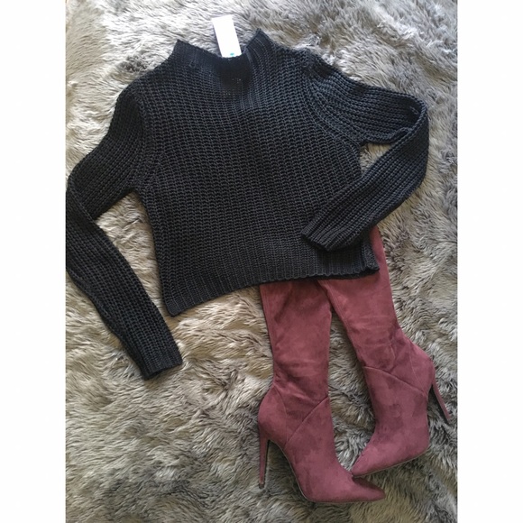 Black knitted L/S top - Picture 4 of 7